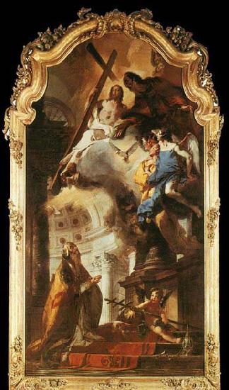TIEPOLO, Giovanni Domenico Pope St Clement Adoring the Trinity oil painting picture